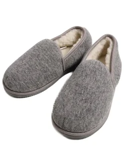Lammfell-Hausschuhe in Grau