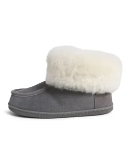 Lammfell-Hausschuhe "Oslo" in Grau