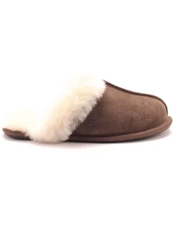 Lammfell-Hausschuhe "Scuffette II" in Braun