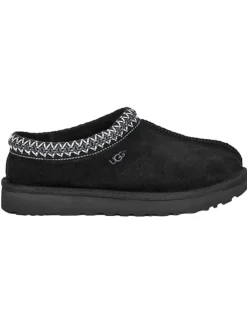 Lammfell-Hausschuhe "Tasman" in Schwarz