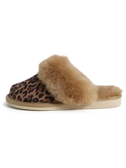 Lammfell-Pantoletten "Frida" in Hellbraun