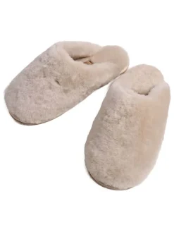 Lammfell-Pantoletten "Viki" in Creme