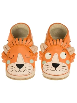 Lammleder-Krabbelschuhe "Lion" in Hellbraun