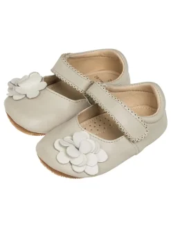 Lammleder-Lauflernschuhe "Siloé" in Hellgrau