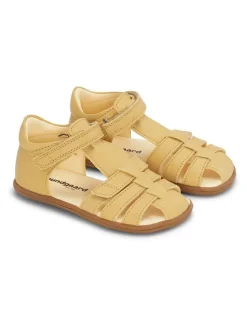 Leder Barfuß-Halbsandalen "Rox" in Gelb