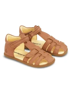 Leder Barfuß-Halbsandalen "Rox" in Hellbraun