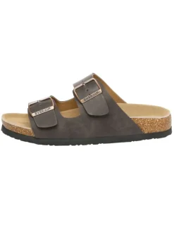 Leder Sandalen Duck in Braunes geöltes Leder