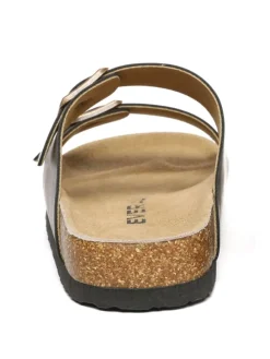 Leder Sandalen Duck in Braunes geöltes Leder