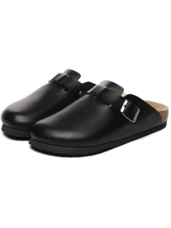 Leder Sandalen Hardhead in Schwarzes Leder