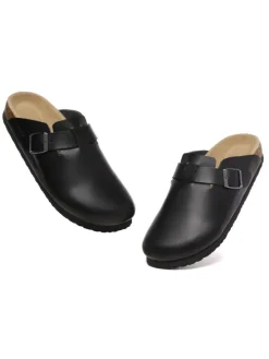 Leder Sandalen Hardhead in Schwarzes Leder