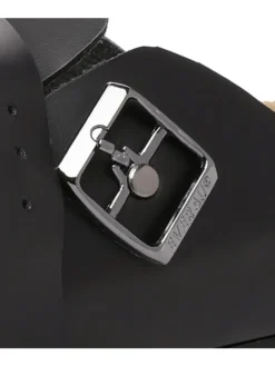 Leder Sandalen Hardhead in Schwarzes Leder