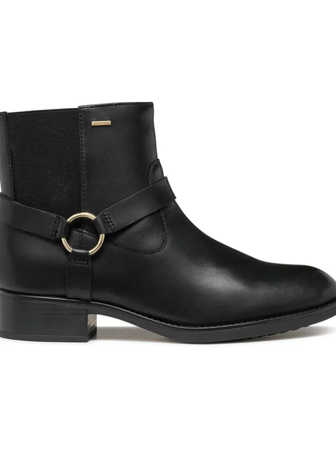 Leder-Ankle-Boots "Felicity" in Schwarz