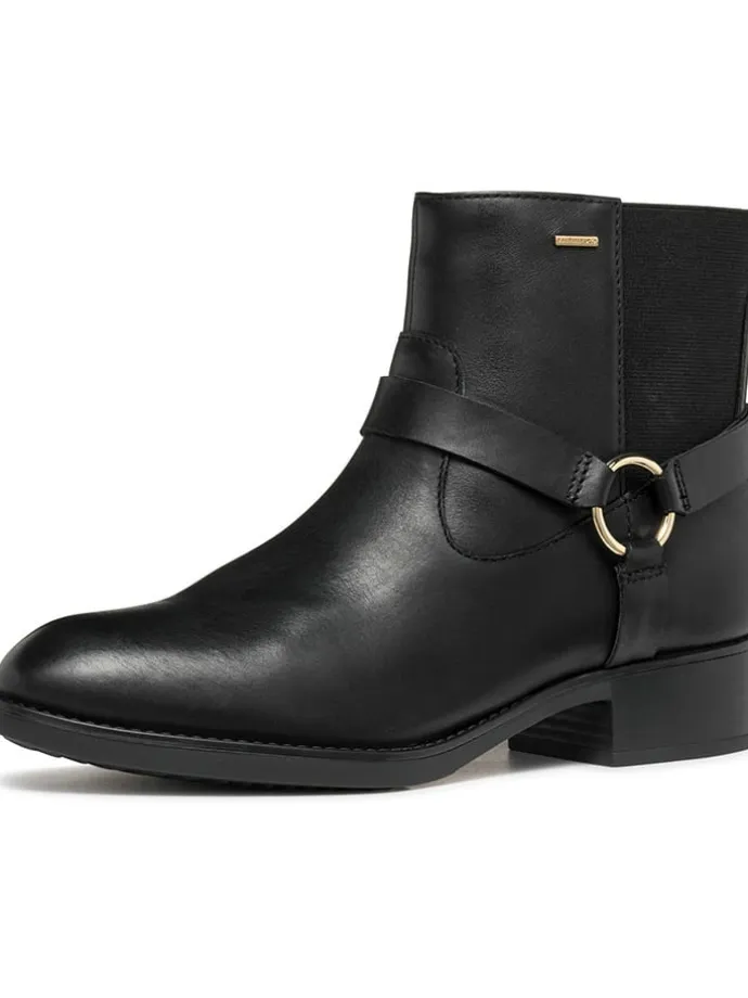 Leder-Ankle-Boots "Felicity" in Schwarz