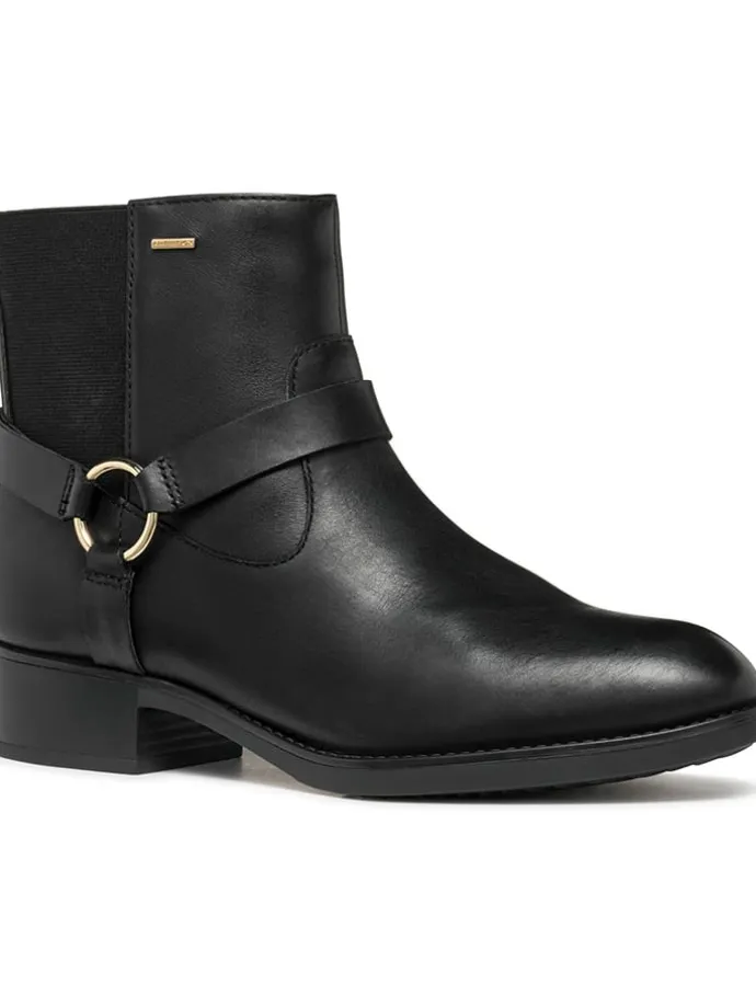 Leder-Ankle-Boots "Felicity" in Schwarz