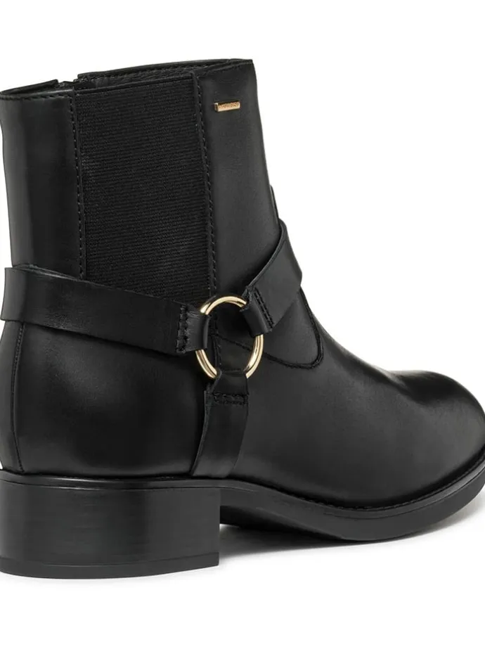 Leder-Ankle-Boots "Felicity" in Schwarz