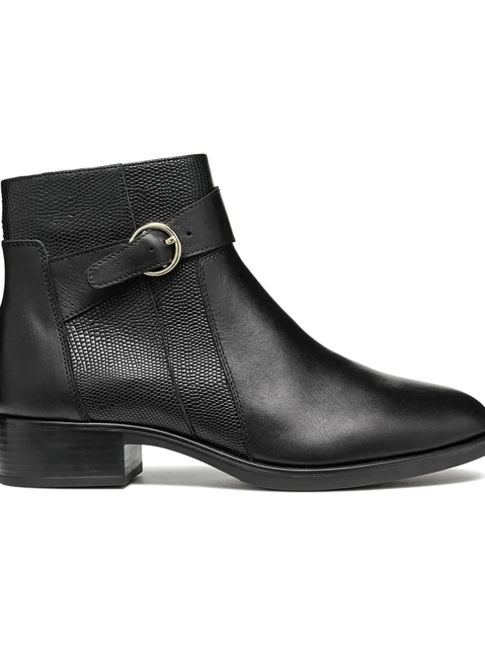 Leder-Ankle-Boots "Felicity" in Schwarz