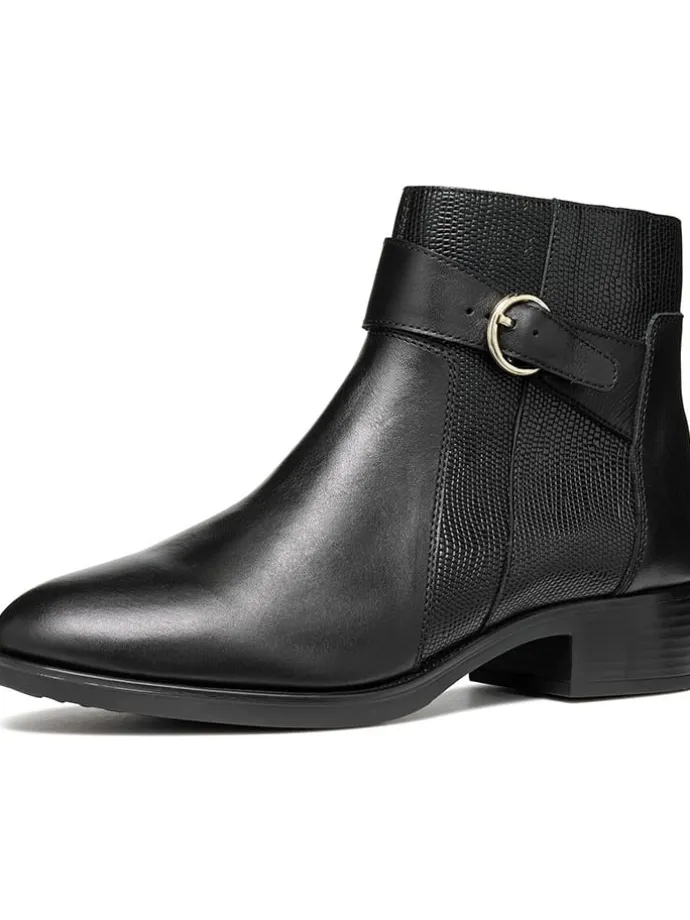 Leder-Ankle-Boots "Felicity" in Schwarz
