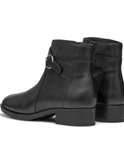 Leder-Ankle-Boots