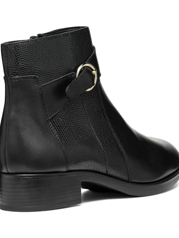 Leder-Ankle-Boots "Felicity" in Schwarz