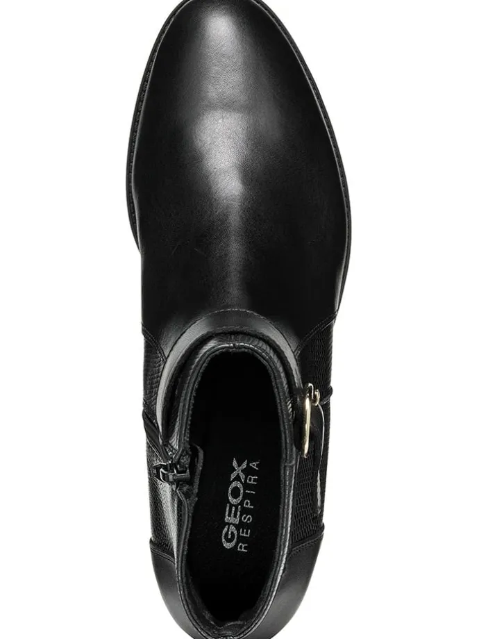 Leder-Ankle-Boots "Felicity" in Schwarz