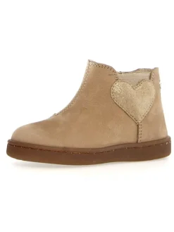 Leder-Ankle-Boots "Glarny" in Beige