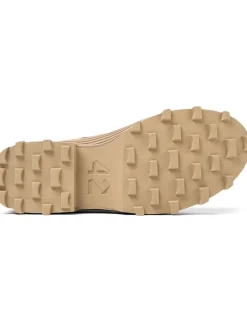 Leder-Ankle-Boots in Beige