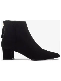 Leder-Ankle-Boots in Schwarz