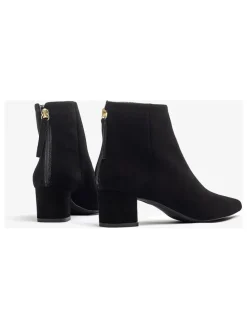 Leder-Ankle-Boots in Schwarz