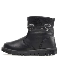 Leder-Ankle-Boots in Schwarz