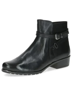 Leder-Ankle-Boots in Schwarz