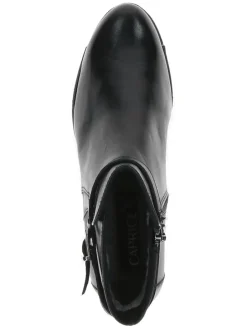 Leder-Ankle-Boots in Schwarz