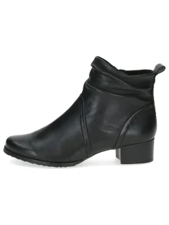 Leder-Ankle-Boots in Schwarz