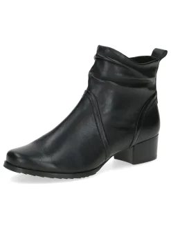 Leder-Ankle-Boots in Schwarz