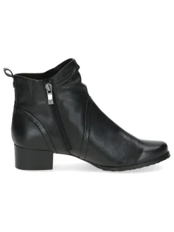 Leder-Ankle-Boots in Schwarz