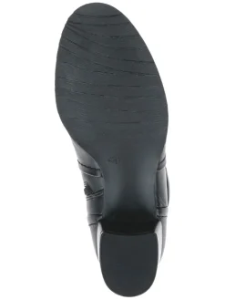 Leder-Ankle-Boots in Schwarz