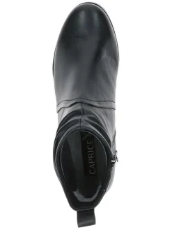 Leder-Ankle-Boots in Schwarz