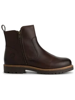 Leder-Ankle-Boots "Karup" in Braun
