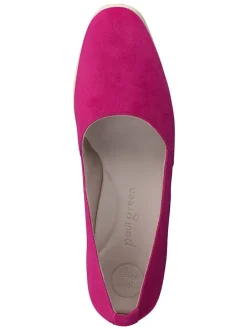 Leder-Ballerinas in Pink