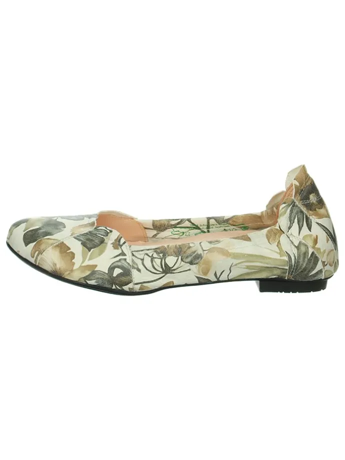 Leder-Ballerinas "Balla" in Grün