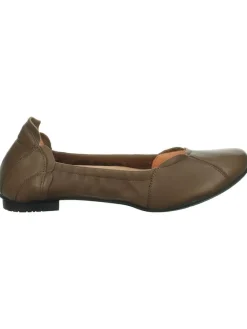 Leder-Ballerinas "Balla" in Khaki