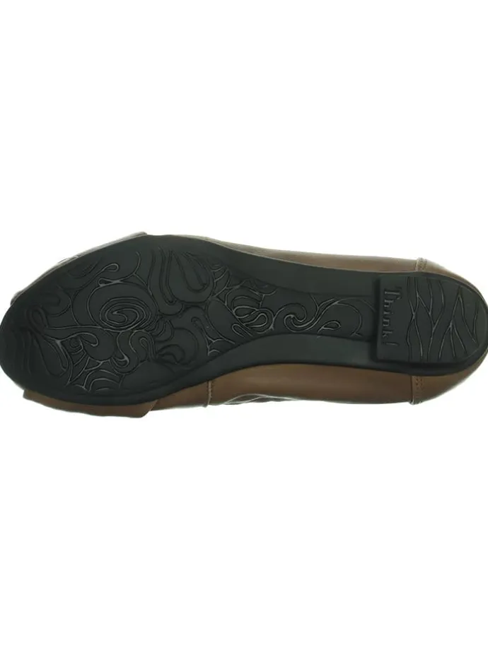 Leder-Ballerinas "Balla" in Khaki