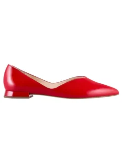 Leder-Ballerinas "Basic" in Rot