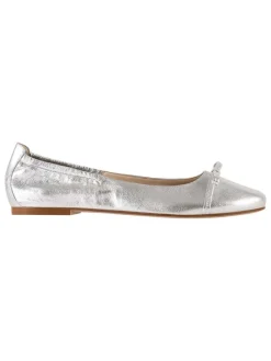 Leder-Ballerinas "Betty" in Silber