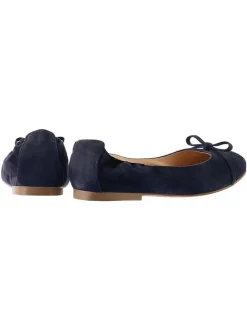 Leder-Ballerinas "Betty" in Dunkelblau