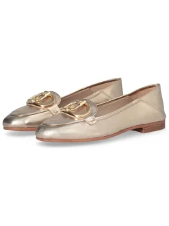 Leder-Ballerinas "Emel" in Gold