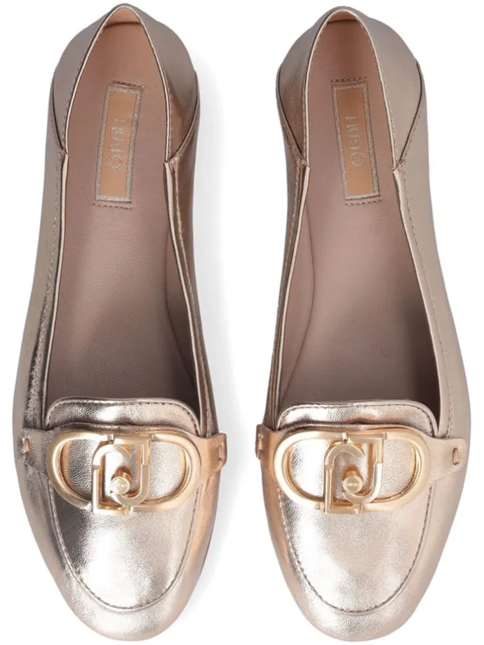 Leder-Ballerinas "Emel" in Gold