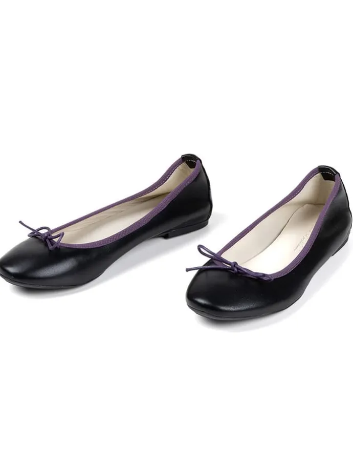 Leder-Ballerinas "Evanna" in Schwarz