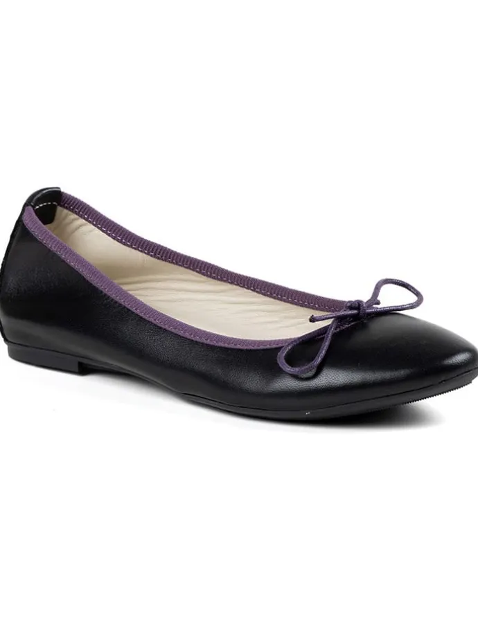 Leder-Ballerinas "Evanna" in Schwarz
