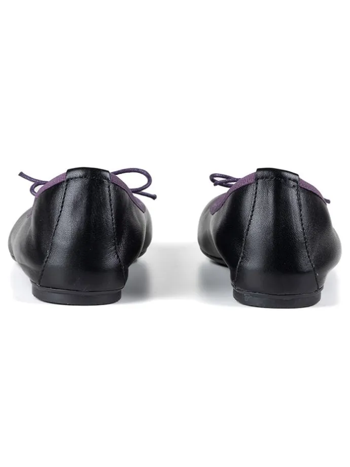 Leder-Ballerinas "Evanna" in Schwarz