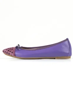 Leder-Ballerinas "Fabella" in Lila